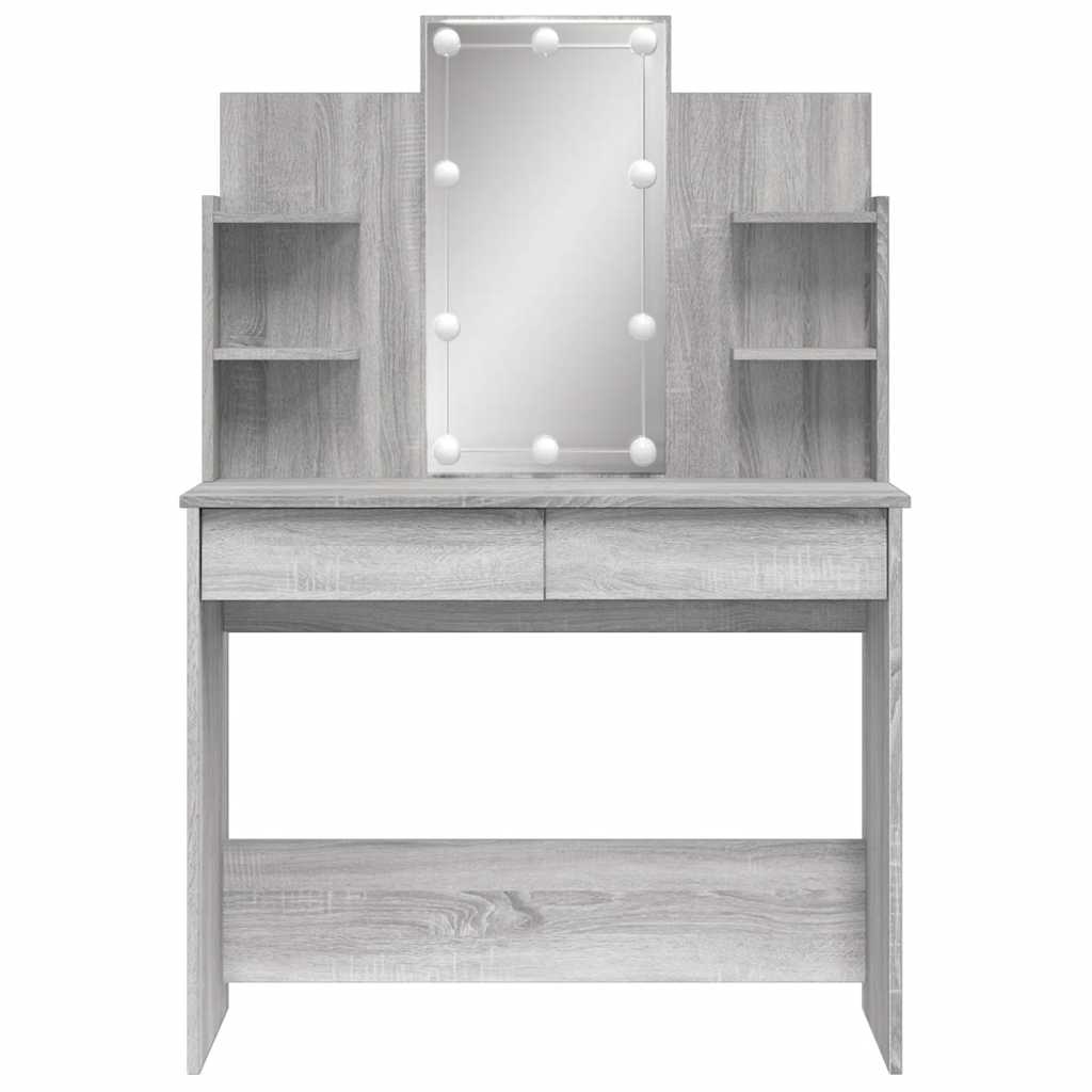 Μπουντουάρ με LED Φώτα Γκρι Sonoma 96x40x142 εκ. - Pakobazaar