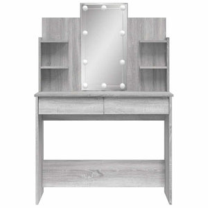 Μπουντουάρ με LED Φώτα Γκρι Sonoma 96x40x142 εκ. - Pakobazaar