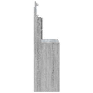 Μπουντουάρ με LED Φώτα Γκρι Sonoma 96x40x142 εκ. - Pakobazaar