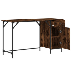 Γραφείο Υπολογιστή Καπνιστή Δρυς 131x48x75εκ. από Επεξεργ. Ξύλο - Pakobazaar