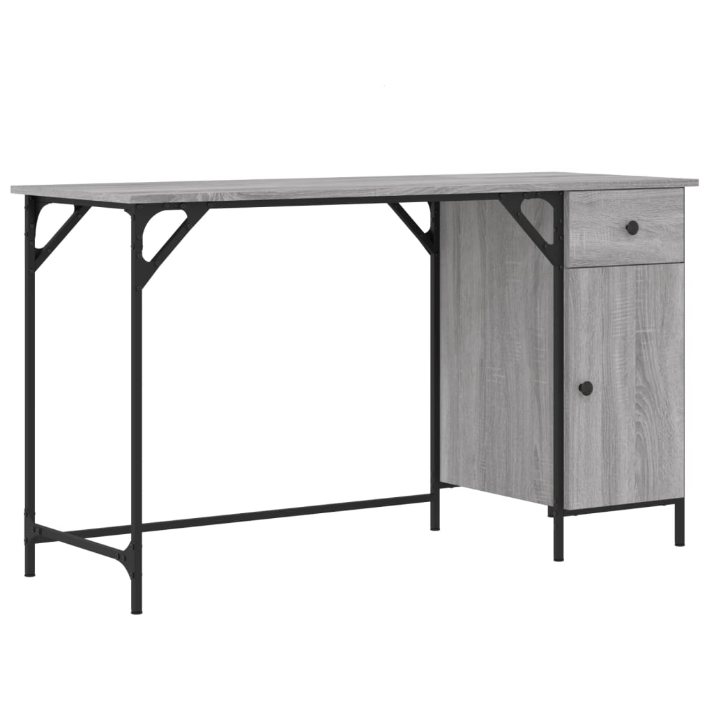 Γραφείο Υπολογιστή Γκρι Sonoma 131x48x75 εκ. Επεξεργασμένο Ξύλο