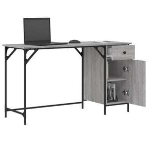 Γραφείο Υπολογιστή Γκρι Sonoma 131x48x75 εκ. Επεξεργασμένο Ξύλο