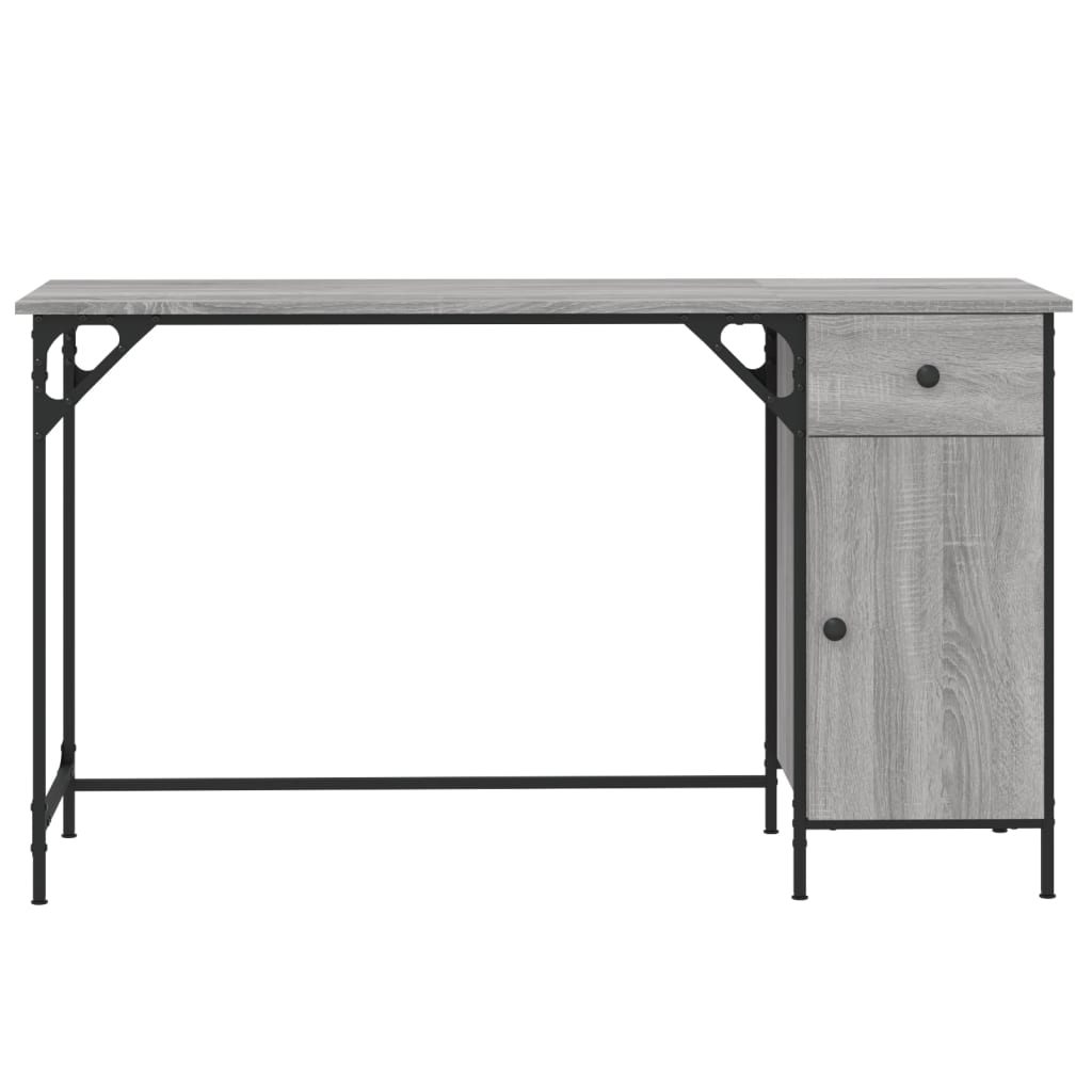 Γραφείο Υπολογιστή Γκρι Sonoma 131x48x75 εκ. Επεξεργασμένο Ξύλο