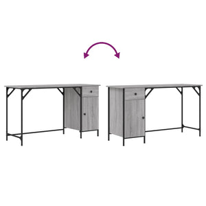 Γραφείο Υπολογιστή Γκρι Sonoma 131x48x75 εκ. Επεξεργασμένο Ξύλο