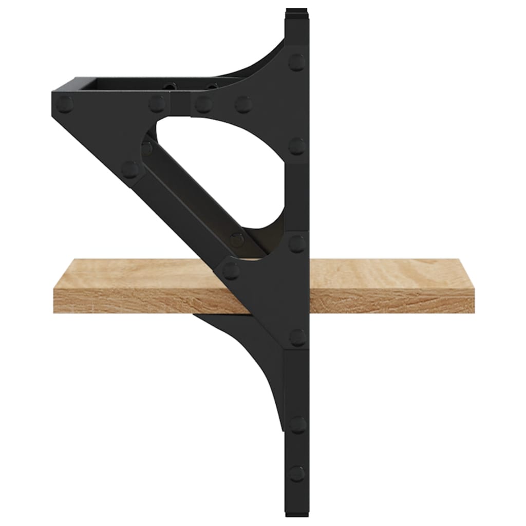 Ράφια Τοίχου με Μπάρα 2 τεμ. Sonoma Δρυς 20 x 25 x 30 εκ. - Pakobazaar