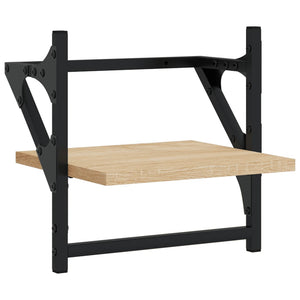 Ράφια Τοίχου με Μπάρα 2 τεμ. Sonoma Δρυς 30x25x30 εκ.