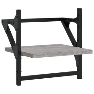 Ράφια Τοίχου με Μπάρα 2 τεμ. Γκρι Sonoma 30x25x30 εκ.