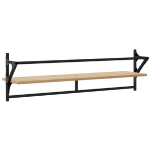 Ράφια Τοίχου με Μπάρα 2 τεμ. Sonoma Δρυς 100x25x30 εκ.