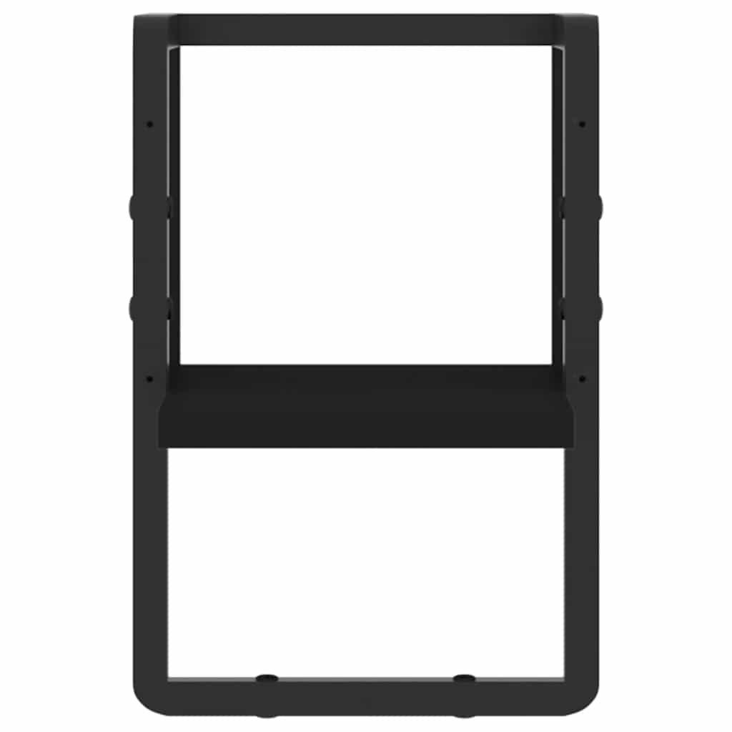 Ράφι Τοίχου με Μπάρα Μαύρο 20 x 25 x 30 εκ.