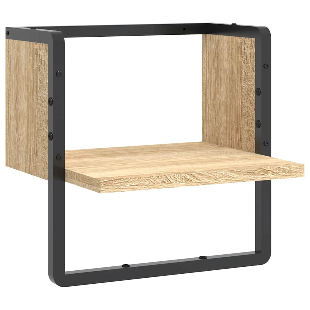 Ράφι Τοίχου με Μπάρα Sonoma Δρυς 30 x 25 x 30 εκ. - Pakobazaar