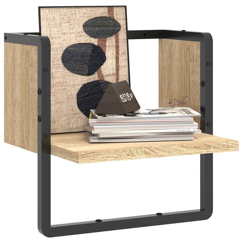 Ράφι Τοίχου με Μπάρα Sonoma Δρυς 30 x 25 x 30 εκ. - Pakobazaar