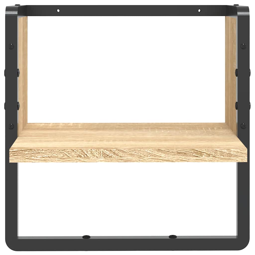 Ράφι Τοίχου με Μπάρα Sonoma Δρυς 30 x 25 x 30 εκ. - Pakobazaar
