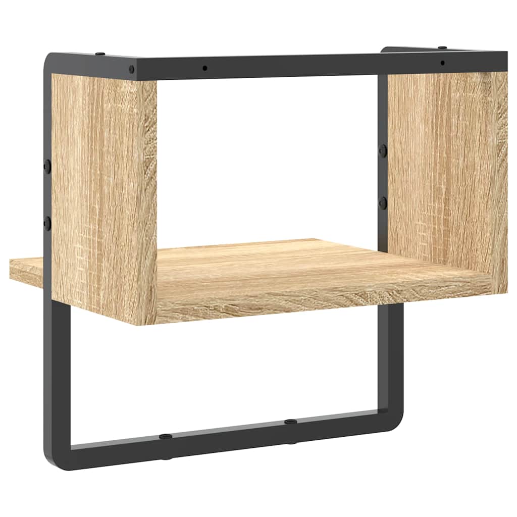 Ράφι Τοίχου με Μπάρα Sonoma Δρυς 30 x 25 x 30 εκ. - Pakobazaar