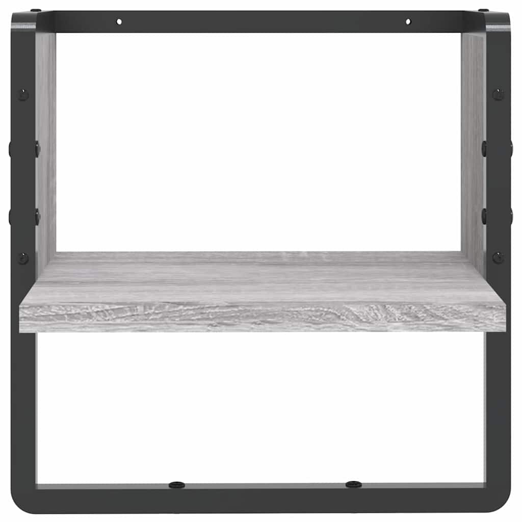 Ράφι Τοίχου με Μπάρα Γκρι Sonoma 30 x 25 x 30 εκ.
