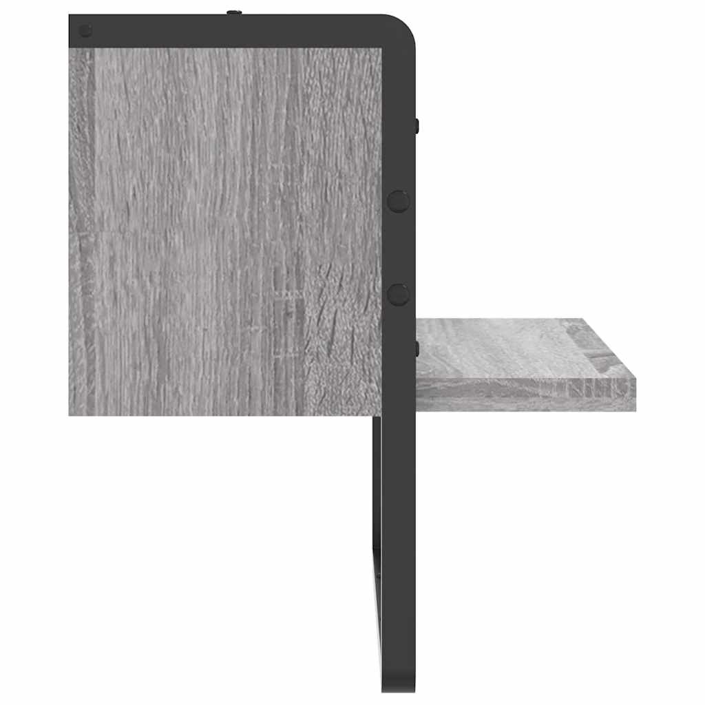 Ράφι Τοίχου με Μπάρα Γκρι Sonoma 30 x 25 x 30 εκ.