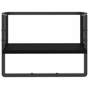 Ράφι Τοίχου με Μπάρα Μαύρο 40x25x30 εκ.
