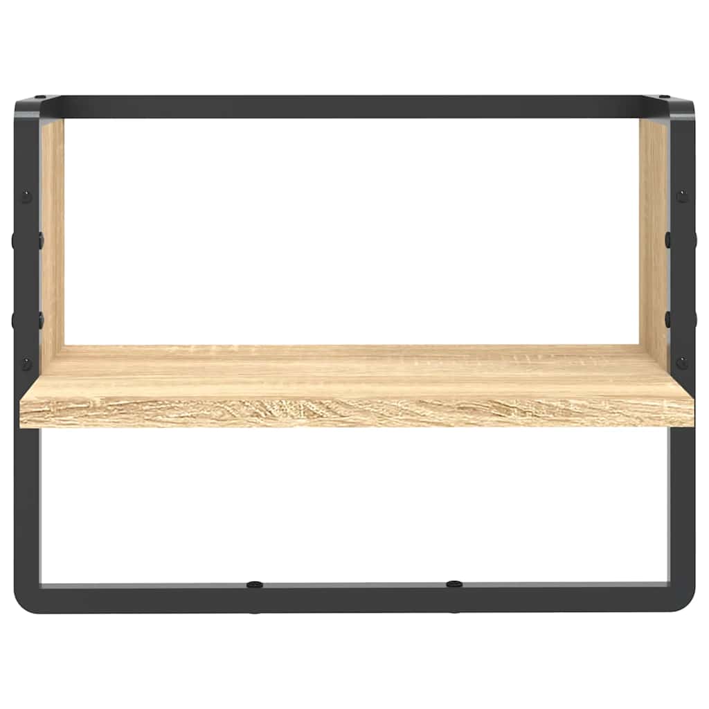 Ράφι Τοίχου με Μπάρα Sonoma Δρυς 40 x 25 x 30 εκ.