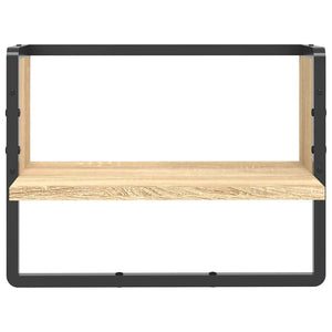 Ράφι Τοίχου με Μπάρα Sonoma Δρυς 40 x 25 x 30 εκ.