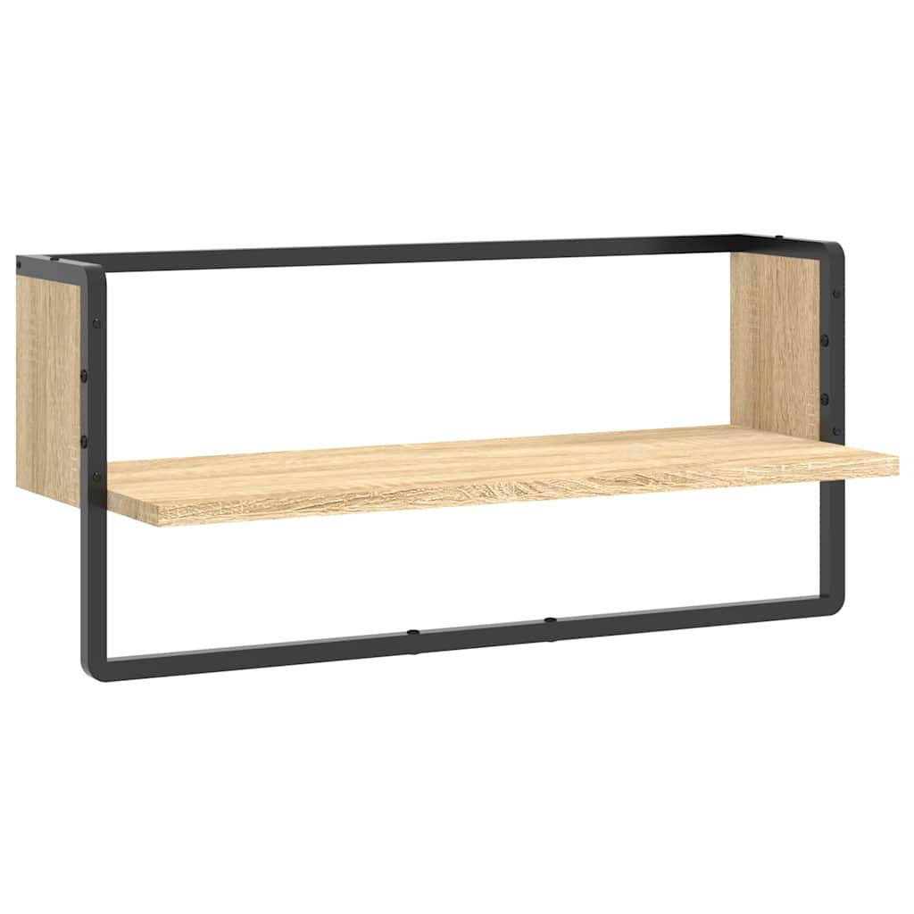 Ράφι Τοίχου με Μπάρα Sonoma Δρυς 65x25x30 εκ. - Pakobazaar