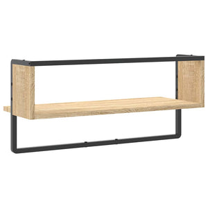 Ράφι Τοίχου με Μπάρα Sonoma Δρυς 65x25x30 εκ. - Pakobazaar