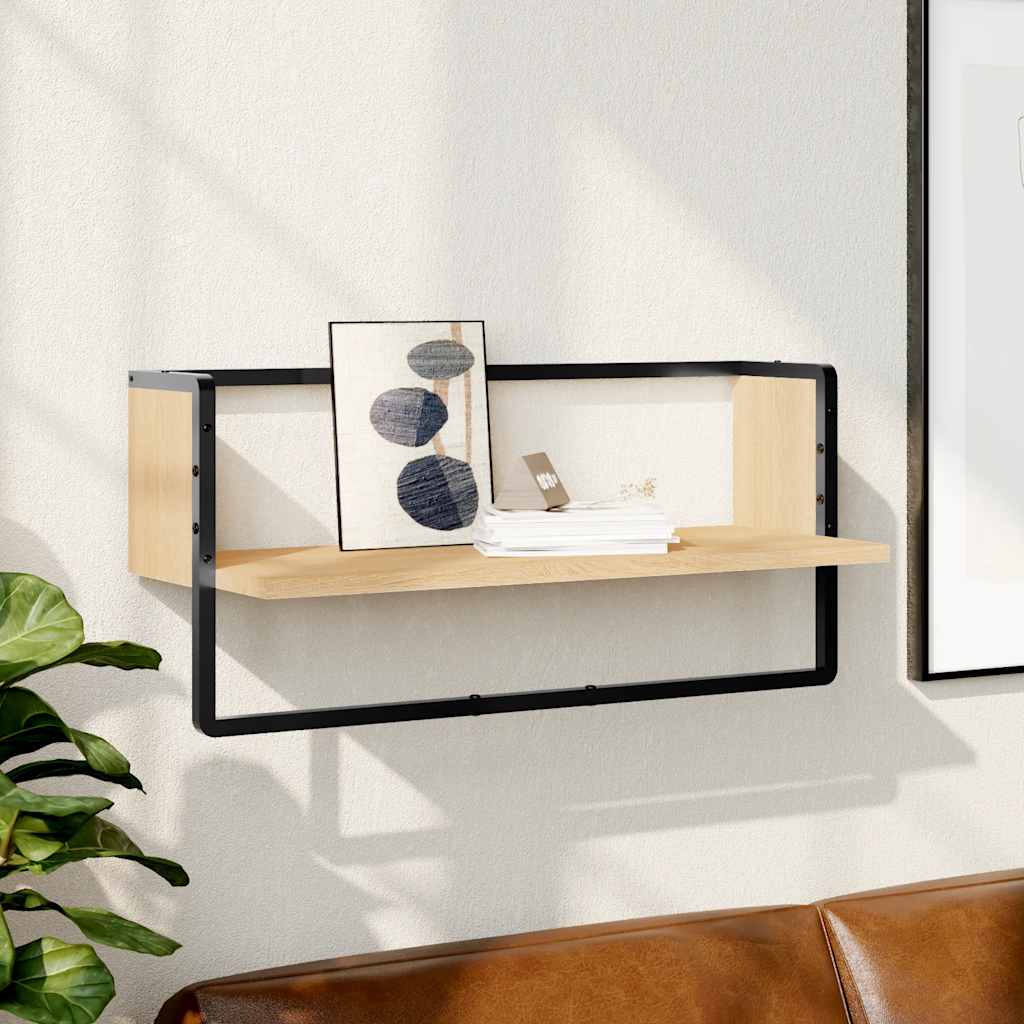 Ράφι Τοίχου με Μπάρα Sonoma Δρυς 65x25x30 εκ. - Pakobazaar