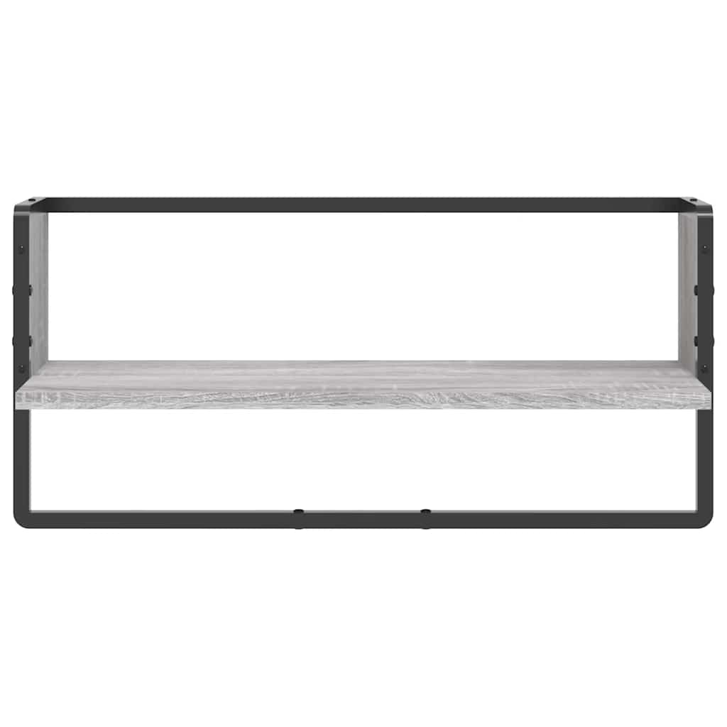Ράφι Τοίχου με Μπάρα Γκρι Sonoma 65x25x30 εκ.