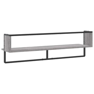 Ράφι Τοίχου με Μπάρα Γκρι Sonoma 100x25x30 εκ.