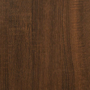 Ράφι Τοίχου με Μπάρα Καφέ Δρυς 100x25x30 εκ.