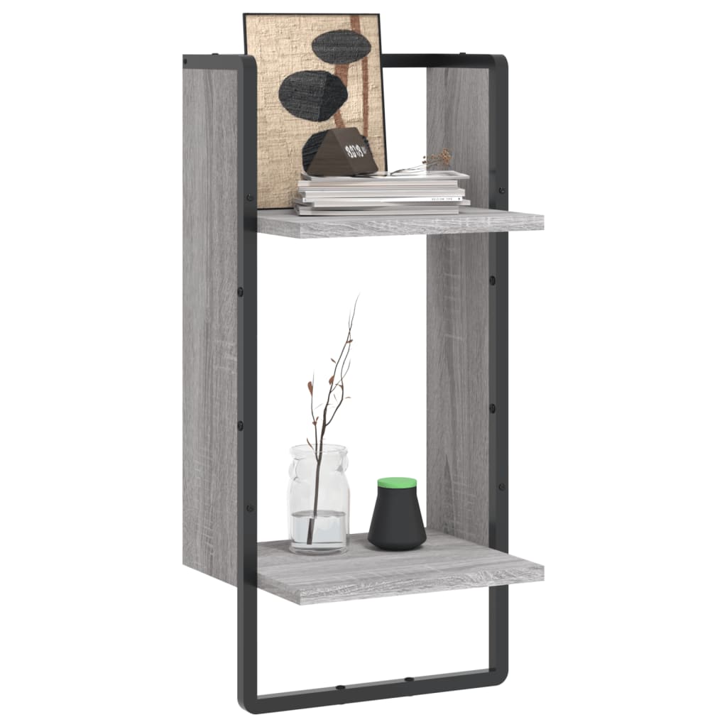 Ράφι Τοίχου με Μπάρα Γκρι Sonoma 30 x 25 x 65 εκ.