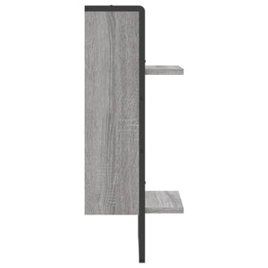 Ράφι Τοίχου με Μπάρα Γκρι Sonoma 30 x 25 x 65 εκ.