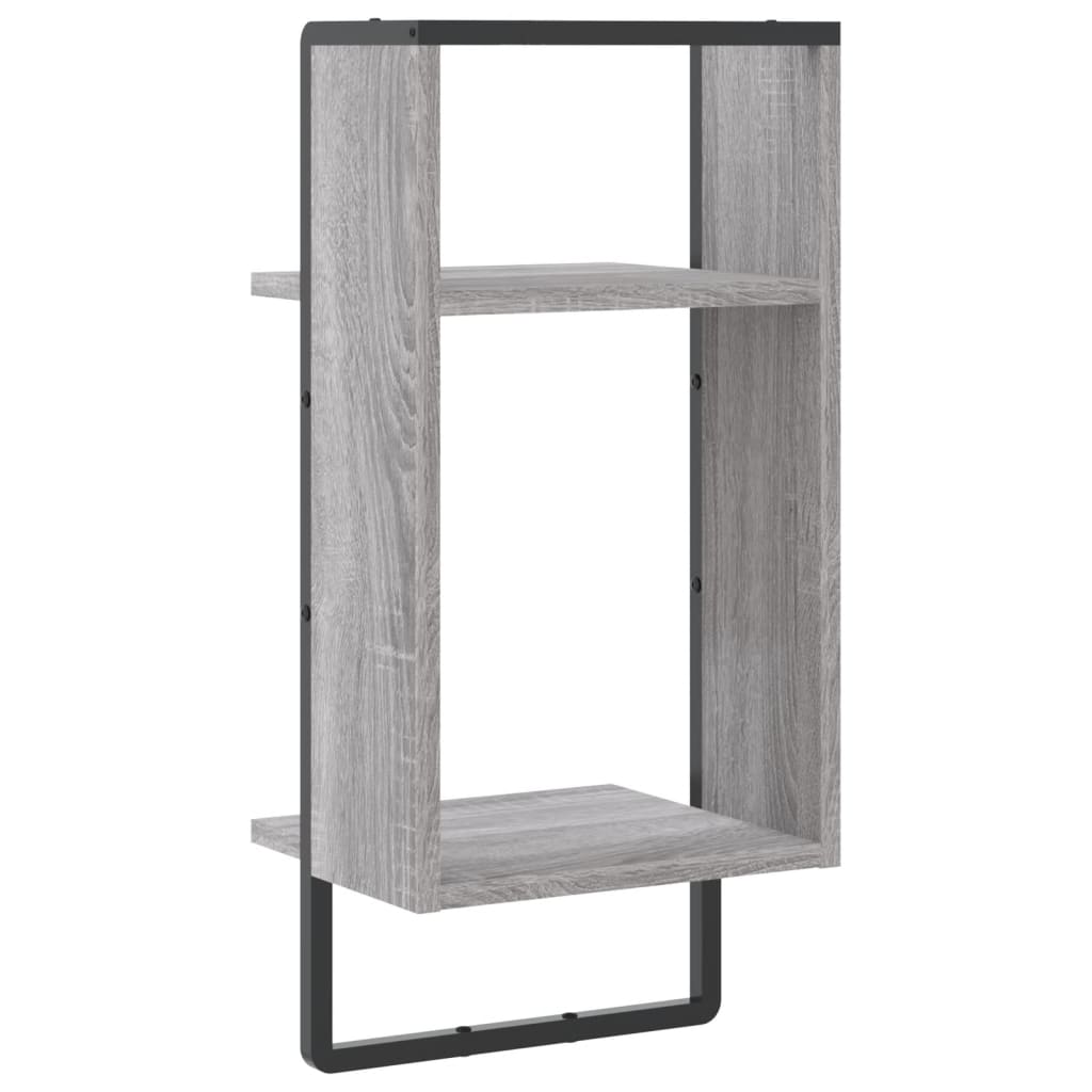Ράφι Τοίχου με Μπάρα Γκρι Sonoma 30 x 25 x 65 εκ.