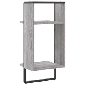 Ράφι Τοίχου με Μπάρα Γκρι Sonoma 30 x 25 x 65 εκ.