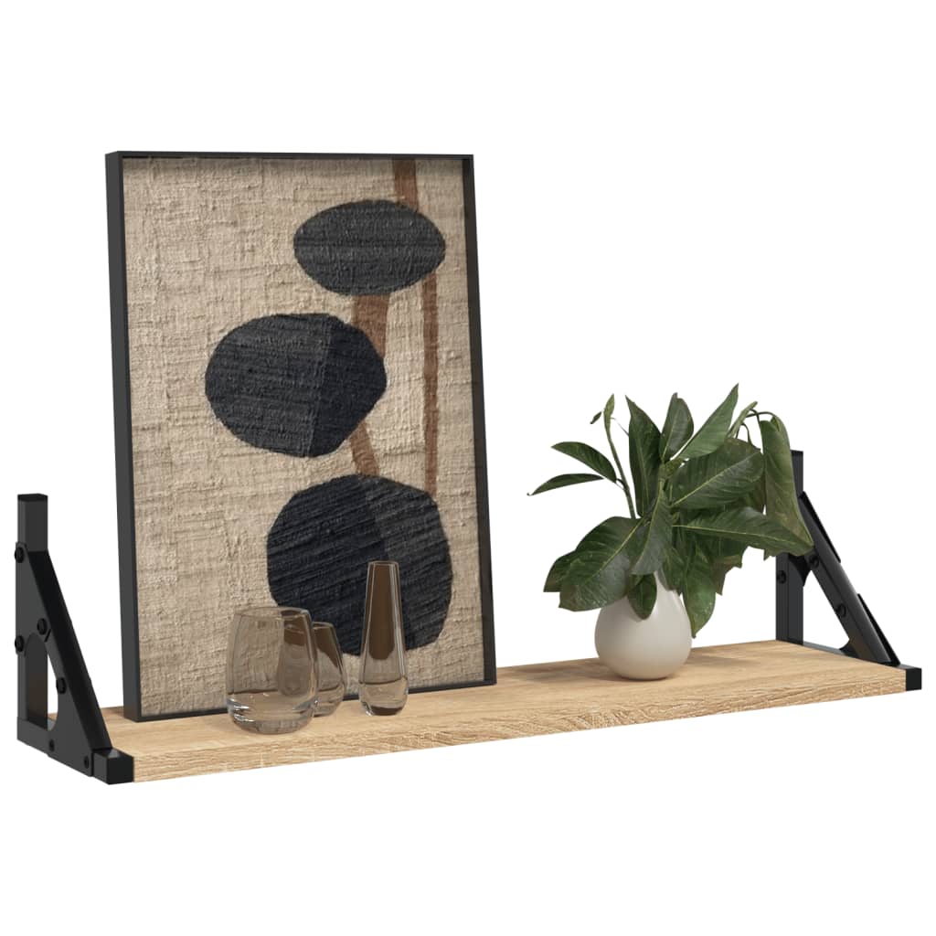 Ράφια Τοίχου 2 τεμ. Sonoma Δρυς 60 x 15 x 15,5 εκ.