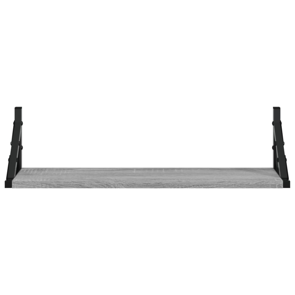 Ράφια Τοίχου 2 τεμ. Γκρι Sonoma 60 x 15 x 15,5 εκ. - Pakobazaar