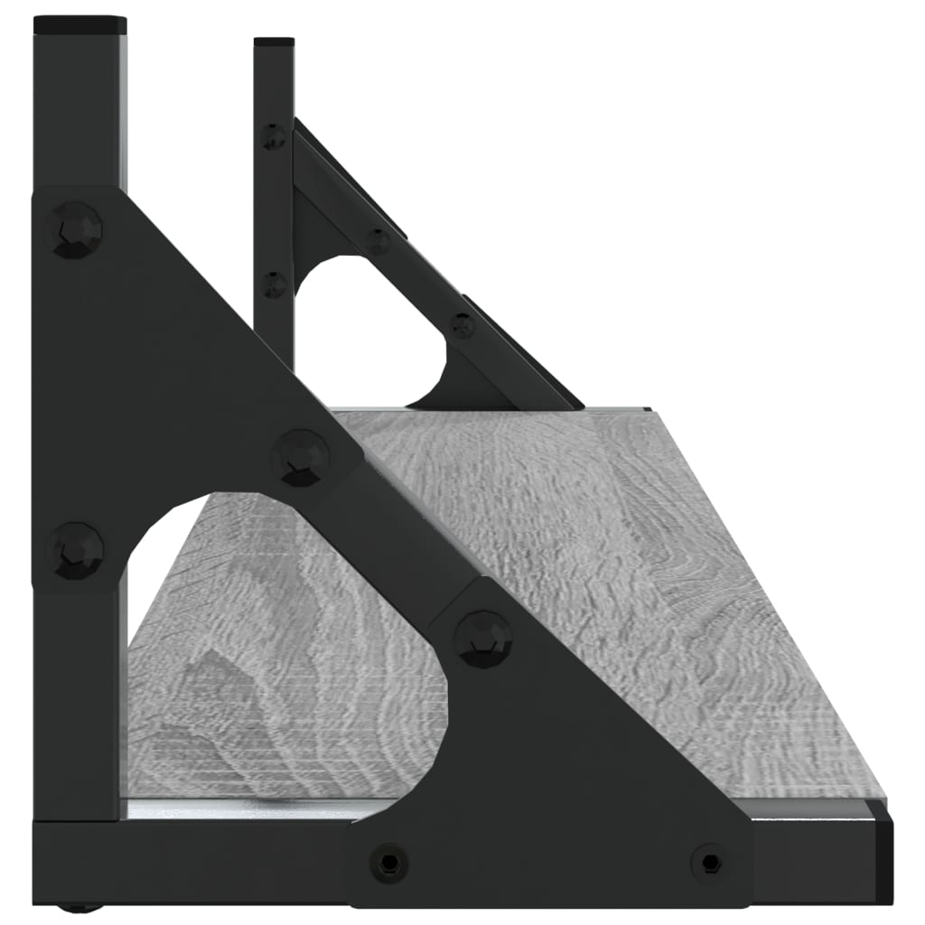 Ράφια Τοίχου 2 τεμ. Γκρι Sonoma 60 x 15 x 15,5 εκ. - Pakobazaar