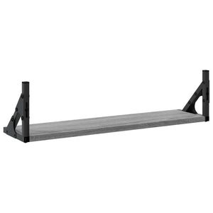Ράφια Τοίχου 2 τεμ. Γκρι Sonoma 60 x 15 x 15,5 εκ. - Pakobazaar
