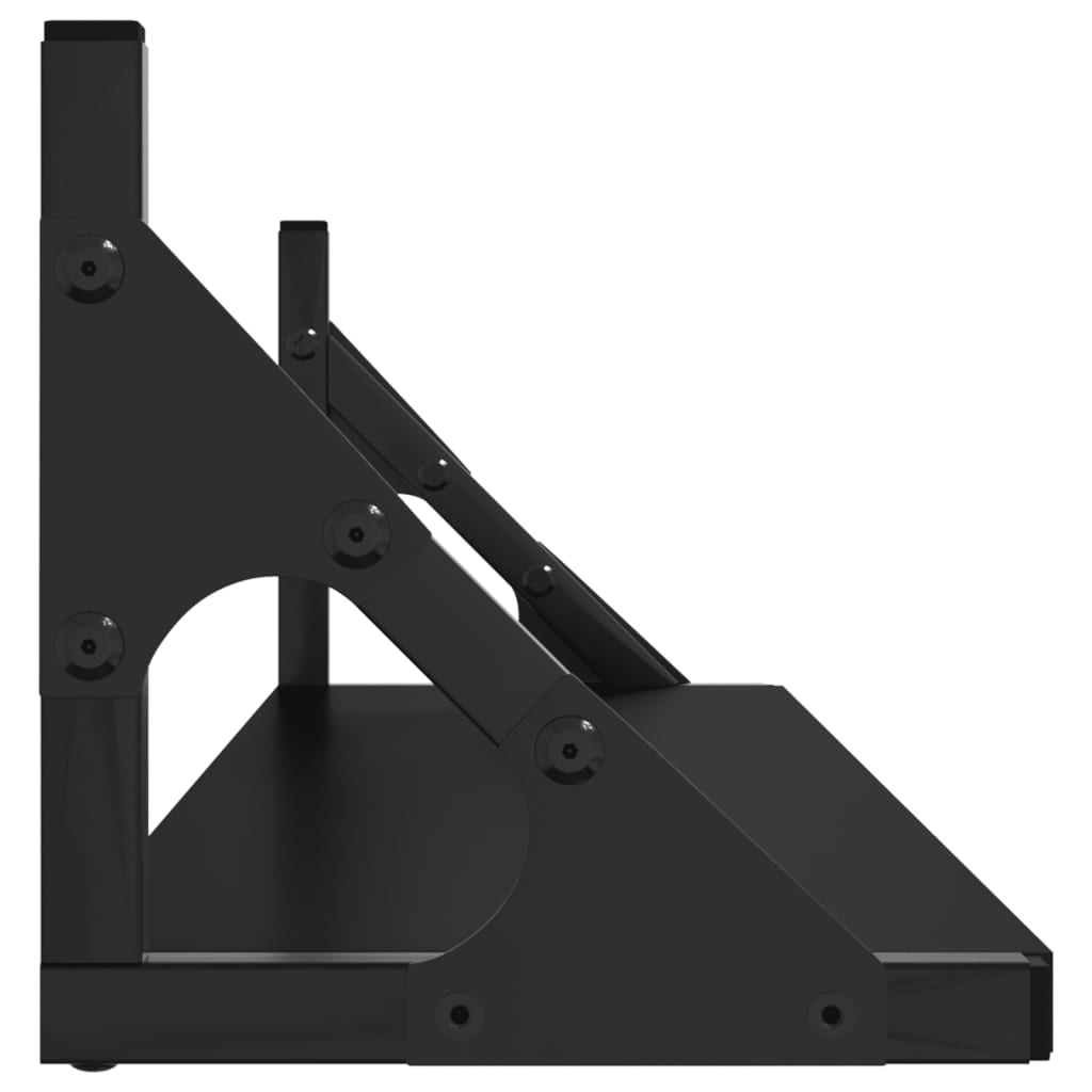 Ράφια Τοίχου 2 τεμ. Μαύρα 80x15x15,5 εκ. Επεξεργασμένο Ξύλο