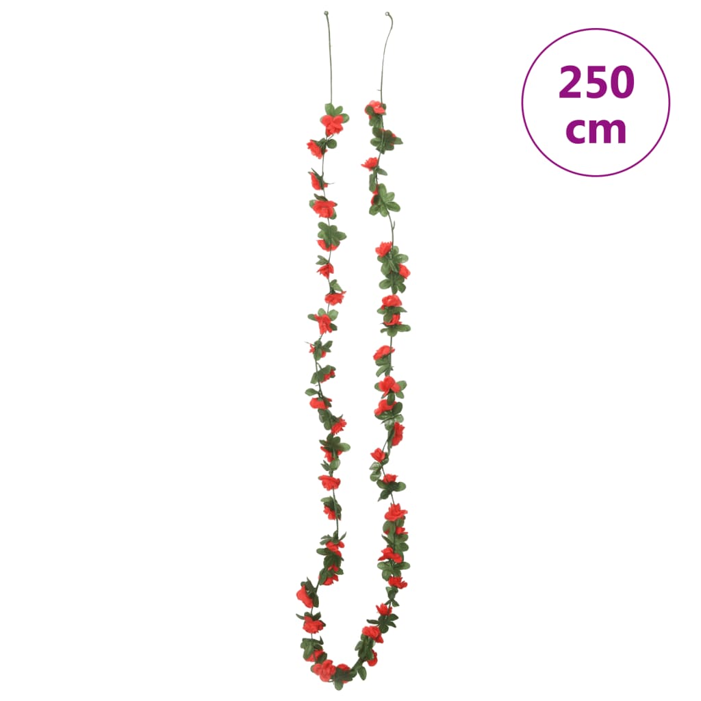 Γιρλάντες Λουλουδιών 6τεμ Spring Κόκκινες 250εκ