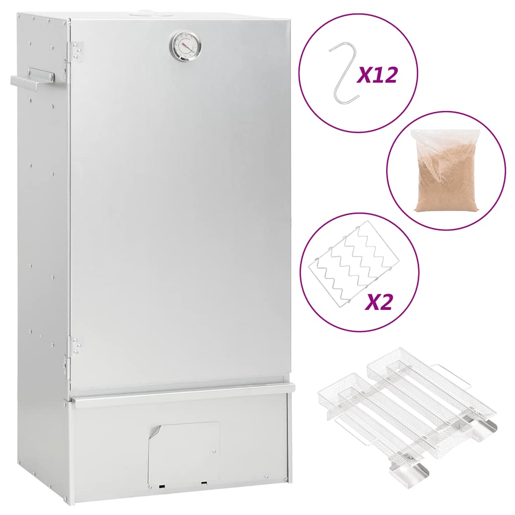 Καπνιστήριο Μπάρμπεκιου με Σύστημα Κρύου Καπνού Γαλβαν. Χάλυβας - Pakobazaar