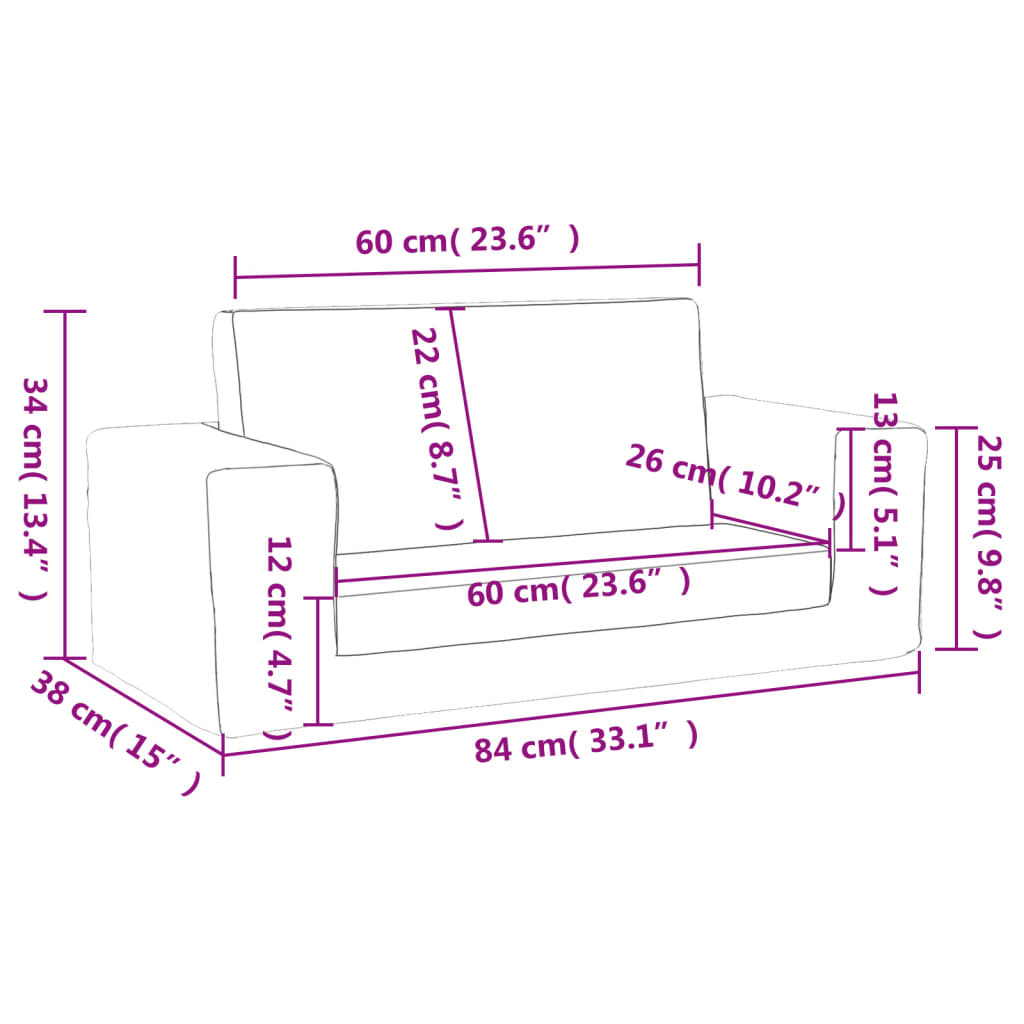 Καναπές/Κρεβάτι Παιδικός Διθέσιος Μπλε Μαλακό Βελουτέ Ύφασμα - Pakobazaar