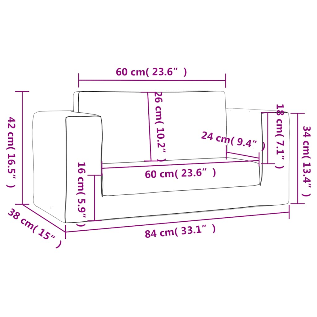 Καναπές/Κρεβάτι Παιδικός Διθέσιος Κρεμ Μαλακό Βελουτέ Ύφασμα