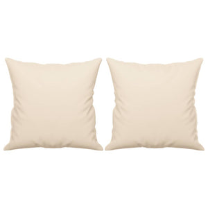 Καναπές Διθέσιος Beige 120 εκ. Ύφασμα Μικροϊνών με Μαξιλάρια - Pakobazaar