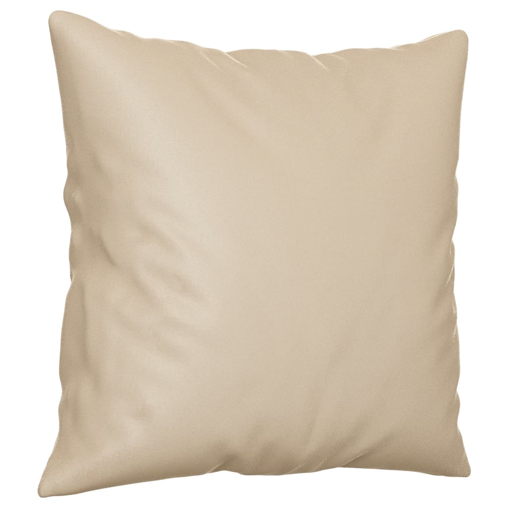 Καναπές Τριθέσιος Κρεμ 180 εκ. από Μικροΐνες με Μαξιλάρια