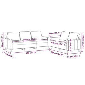 Πολυθρόνες Σετ 2 Τεμαχίων Κρεμ από Βελούδο με Μαξιλάρια