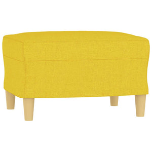 Σετ Σαλονιού 3 Τεμαχίων Ανοιχτό Κίτρινο Υφασμάτινο με Μαξιλάρια - Pakobazaar