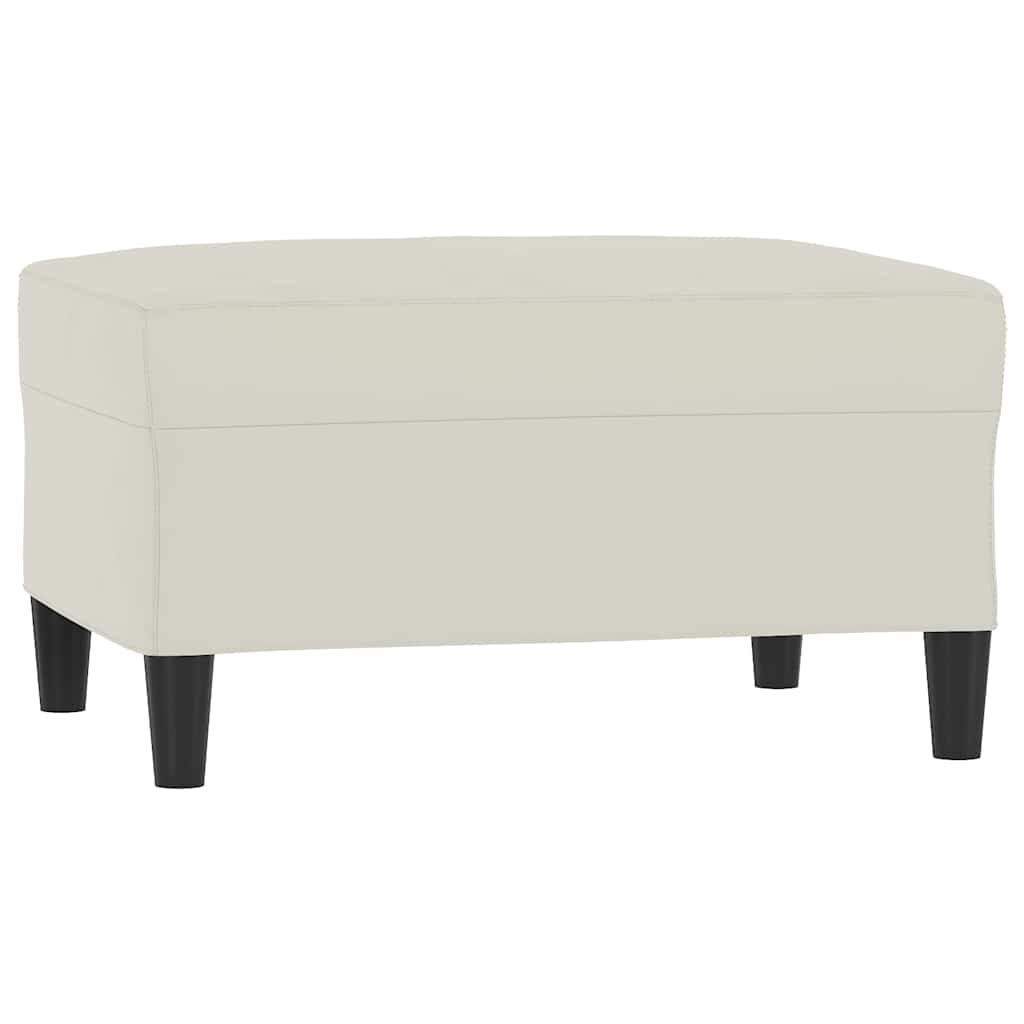 Πολυθρόνες Σετ 4 Τεμαχίων Κρεμ από Βελούδο με Μαξιλάρια