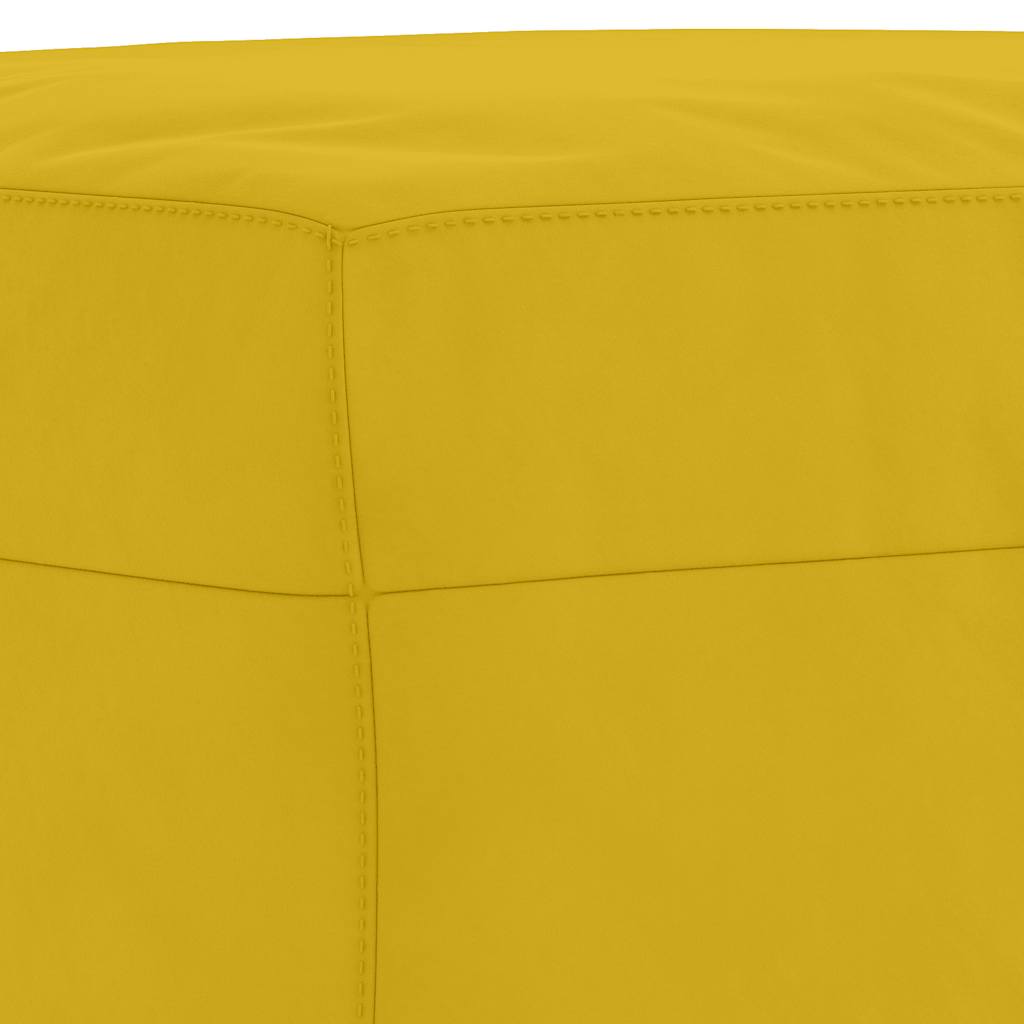 Σετ Σαλονιού 3 Τεμαχίων Κίτρινο από Βελούδο με Μαξιλάρια