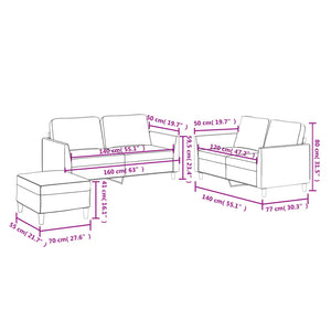 Πολυθρόνες Σετ 3 Τεμ. Καπουτσίνο Συνθετικό Δέρμα Μαξιλάρια