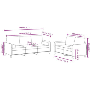 Σετ Σαλονιού 2 Τεμαχίων Σκούρο πράσινο Βελούδινο με Μαξιλάρια