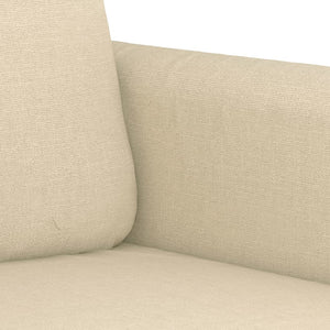 Σετ Σαλονιού 2 Τεμαχίων Κρεμ Υφασμάτινο με Μαξιλάρια - Pakobazaar